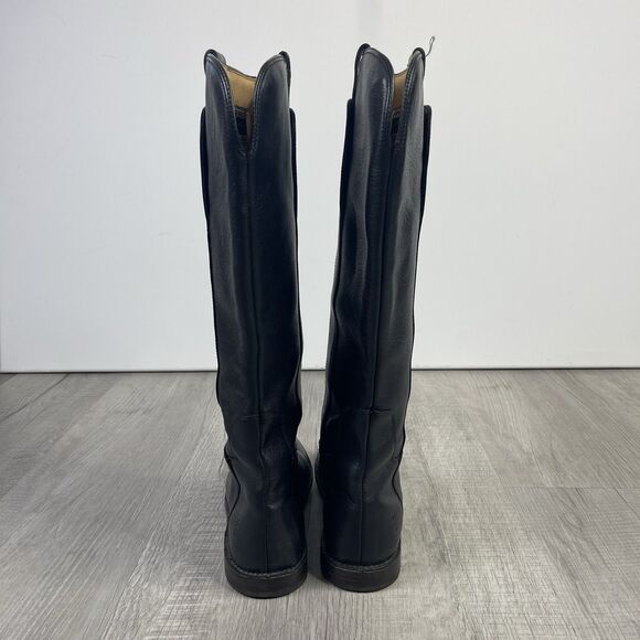 Frye Paige Tall Riding Leather Boots Black Cowgirl Western Women’s Size 6.5 B K - Picture 6 of 14